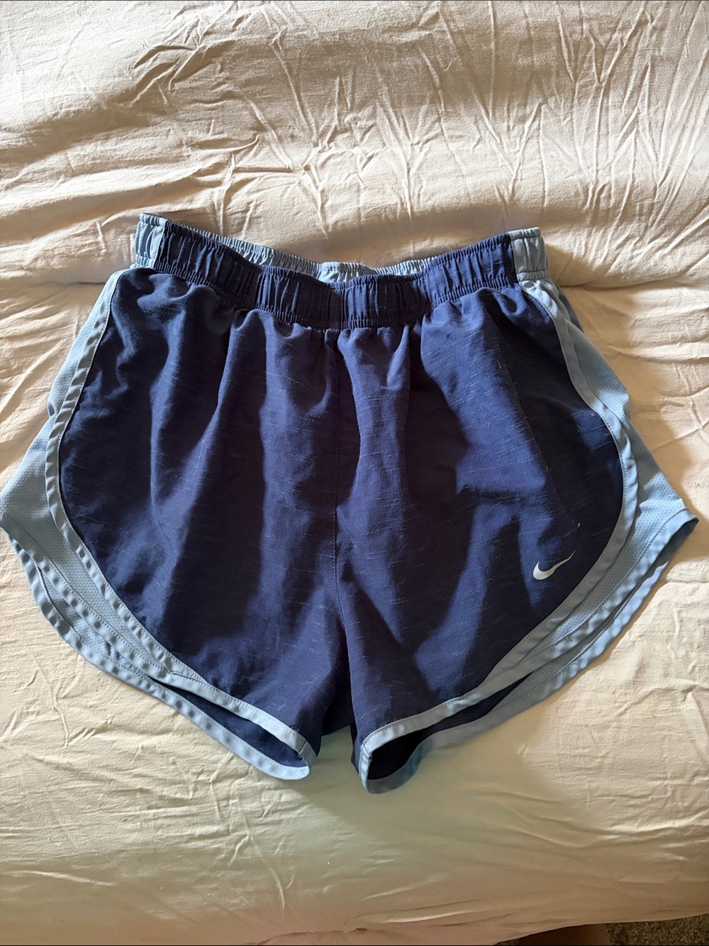 Nike Women’s Navy with Light Blue Trim Athletic Shorts